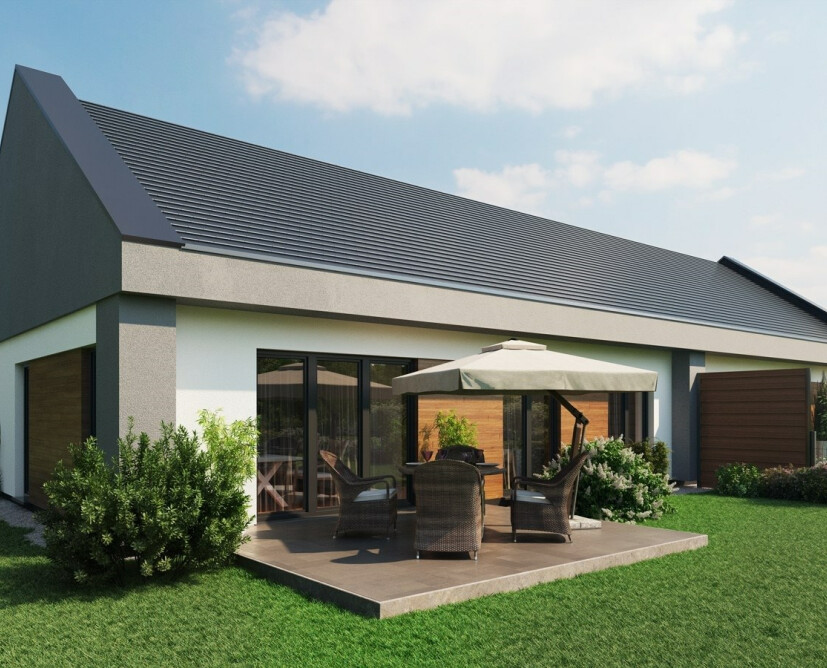 Domy parterowe w zabudowie bliźniaczej na sprzedaż, Piła, Motylewo. 92,10 m2 - 1