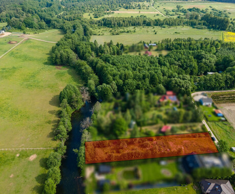 Na sprzedaż duża działka z linią brzegową rzeki Gwdy, Plecemin, gm. Tarnówka