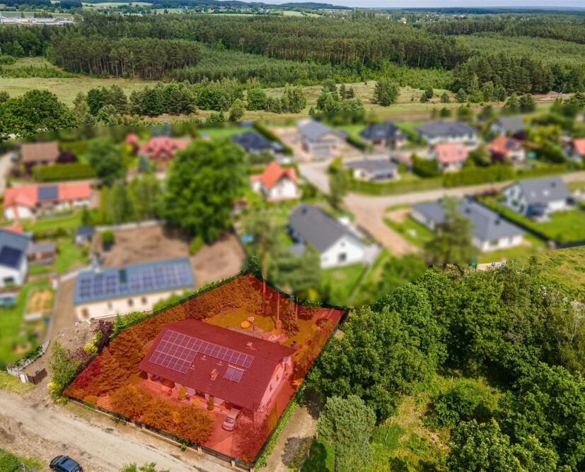 Piła-okolice, Dolaszewo, dom wolnostojący - parterowy blisko lasu. - 2