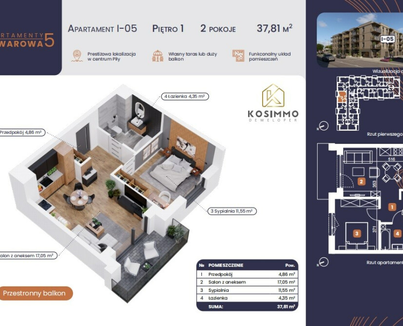 Towarowa 5 – Nowa Inwestycja w Centrum Piły | 0 %prowizji |Cena Deweloepra - 2
