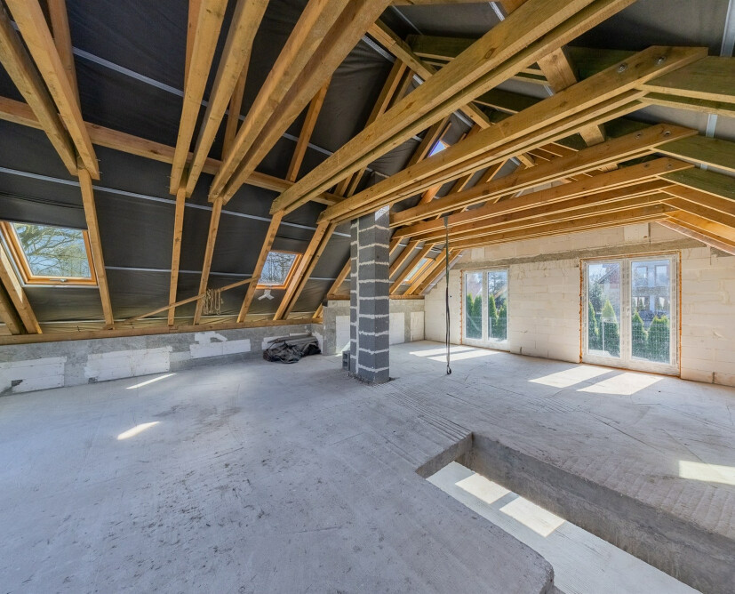 Dom w stanie surowym zamkniętym, Stara Łubianka, działka 1252 m2, projekt ARCHON - 13