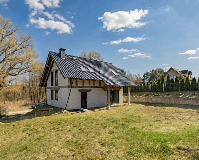 Dom w stanie surowym zamkniętym, Stara Łubianka, działka 1252 m2, projekt ARCHON - 3