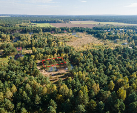 Działka budowlana Skórka 1308 m² – przy lesie, 15 min od Piły | MPZP - 3