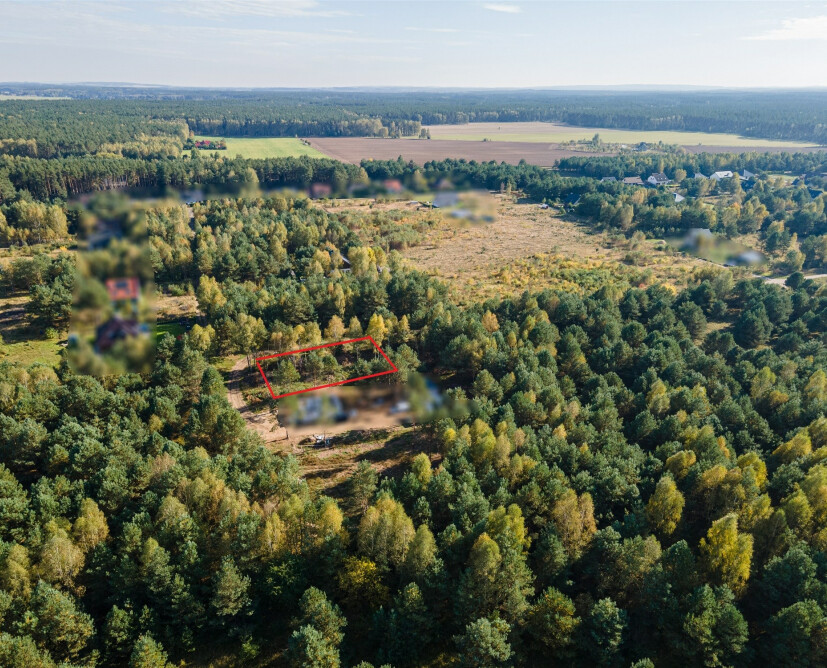 Działka budowlana Skórka 1308 m² – przy lesie, 15 min od Piły | MPZP - 3