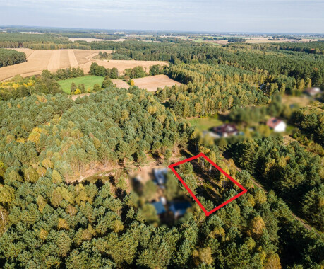 Działka budowlana Skórka 1308 m² – przy lesie, 15 min od Piły | MPZP - 1