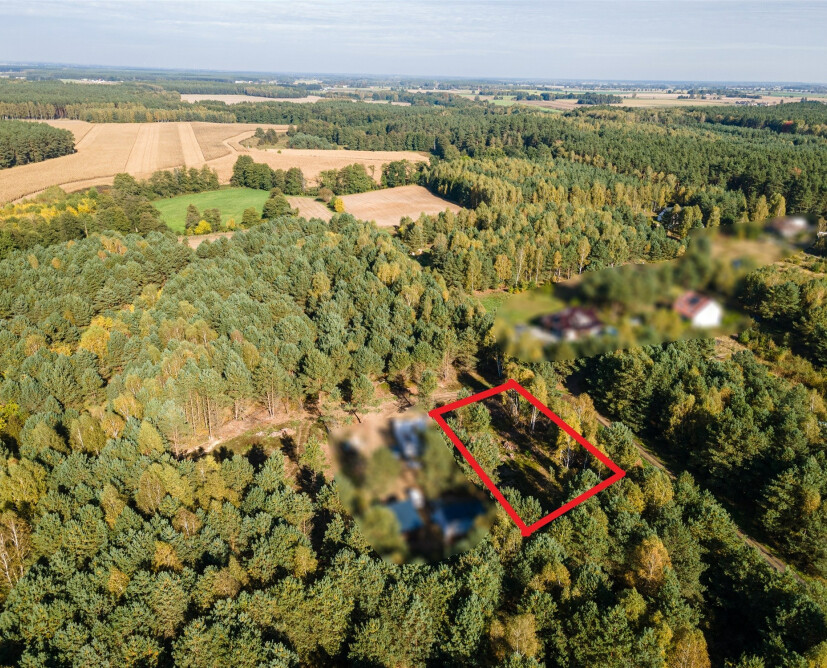 Działka budowlana Skórka 1308 m² – przy lesie, 15 min od Piły | MPZP - 1